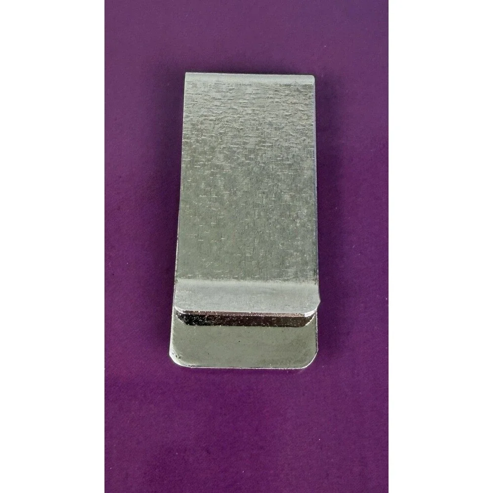 VTG Florentine Money Clip Silver Tone With Eagle Shield And Crossed Swords